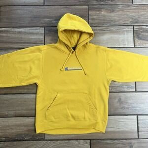 Vintage 90s Local Motion Surf Hoodie Women's Size L Yellow Cotton Poly Blend